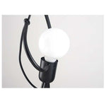 Takarmatur med figurativ design, svart, med E27-sockel (1 st), max 40W, IP20, kabel 1,5m