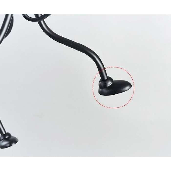 Takarmatur med figurativ design, svart, med E27-sockel (1 st), max 40W, IP20, kabel 1,5m