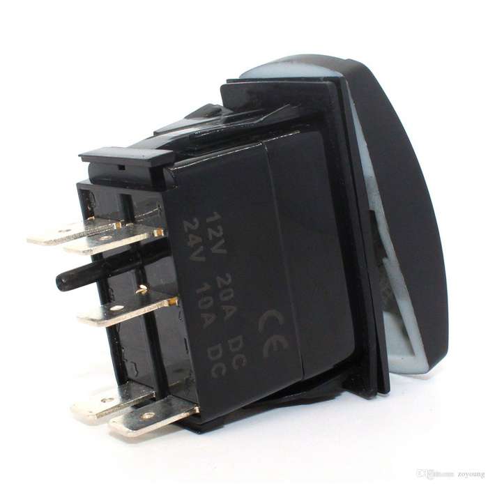 Световой выключатель с индикатором ''CARGO LIGHT'' 12V/24V, 25x45 мм Монтажный размер: 20x33 мм, IP20