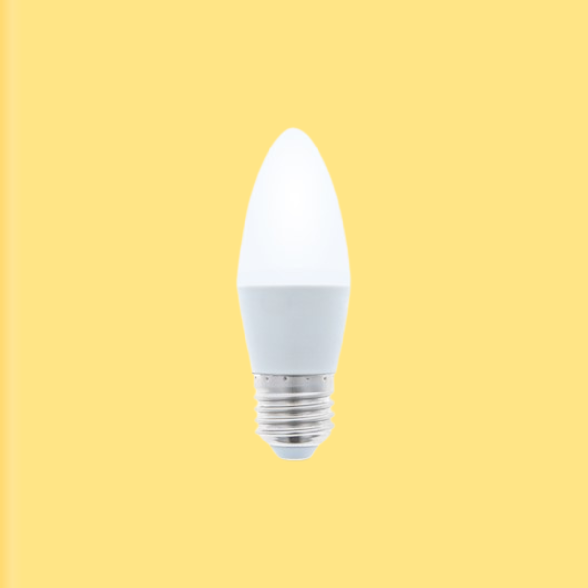 E27 3W(240Lm) LED Spuldze, IP20, C37, sveces forma, silti balta gaisma 3000K