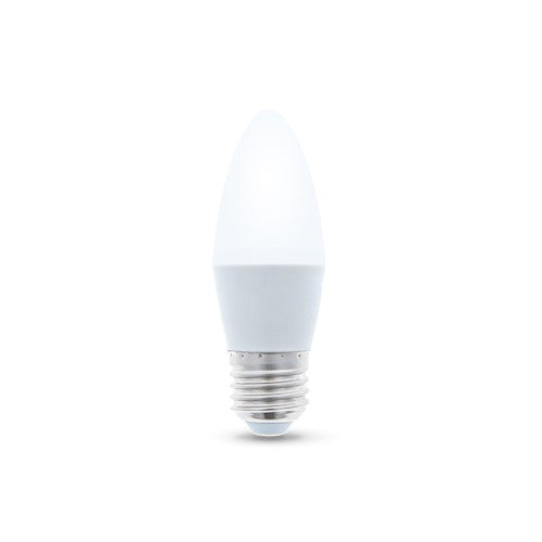 E27 3W(240Lm) LED Spuldze, IP20, C37, sveces forma, silti balta gaisma 3000K