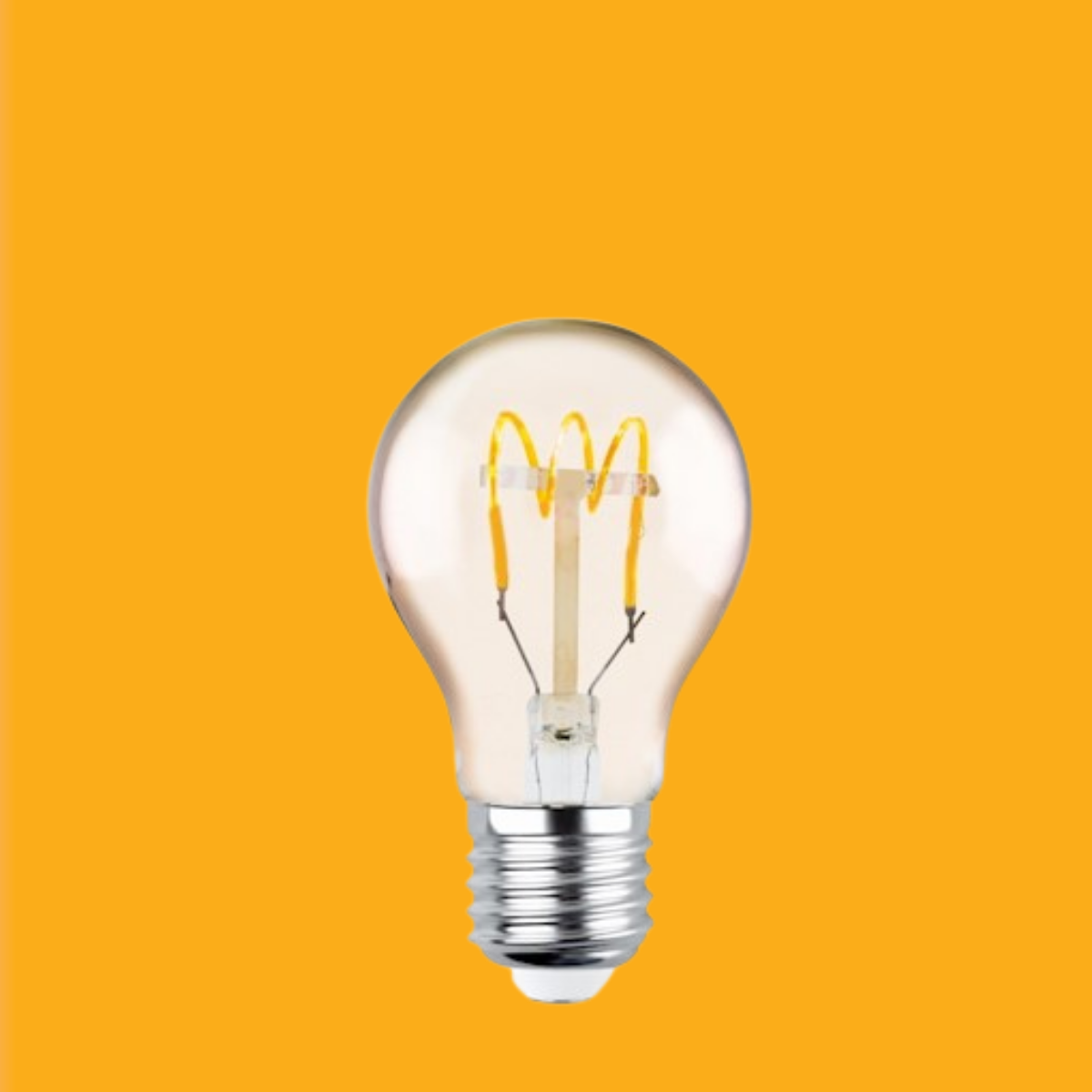 E27 4W(250Lm) LED Filament spuldze, A60, SF Gold, silti balta gaisma 2000K