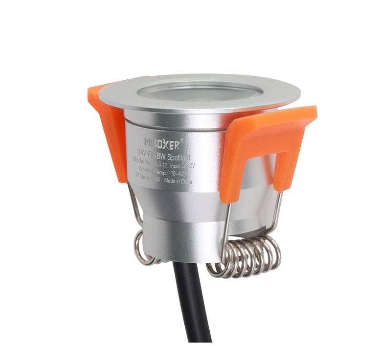 3W LED Spot lamp, round, built-in, IP66, RGB+2700K