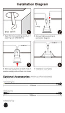 3W LED Spot lamp, round, built-in, IP66, RGB+2700K